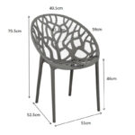Πολυθρόνα Daren pp σε ανθρακί απόχρωση 59x60x79,5εκ - Image 7