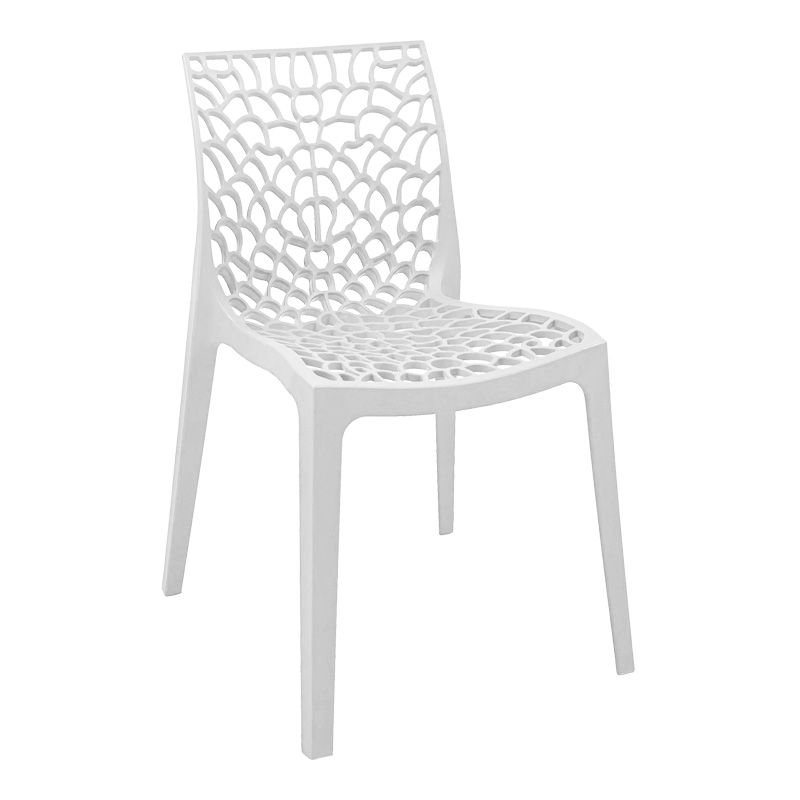 product_pako_326-000032 Καρέκλα στοιβαζόμενη Hush pp σε λευκή απόχρωση 41x53x80.5εκ - Image 1