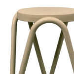 Σκαμπό Serzona στοιβαζόμενο pp σε απόχρωση cappuccino Φ27x45.5εκ - Image 2