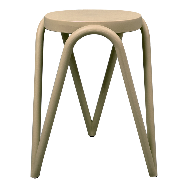 product_pako_326-000048 Σκαμπό Serzona στοιβαζόμενο pp σε απόχρωση cappuccino Φ27x45.5εκ - Image 1