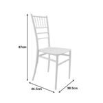 Καρέκλα Tiffany Ι pp σε λευκή απόχρωση 38.5x46.5x87εκ - Image 7
