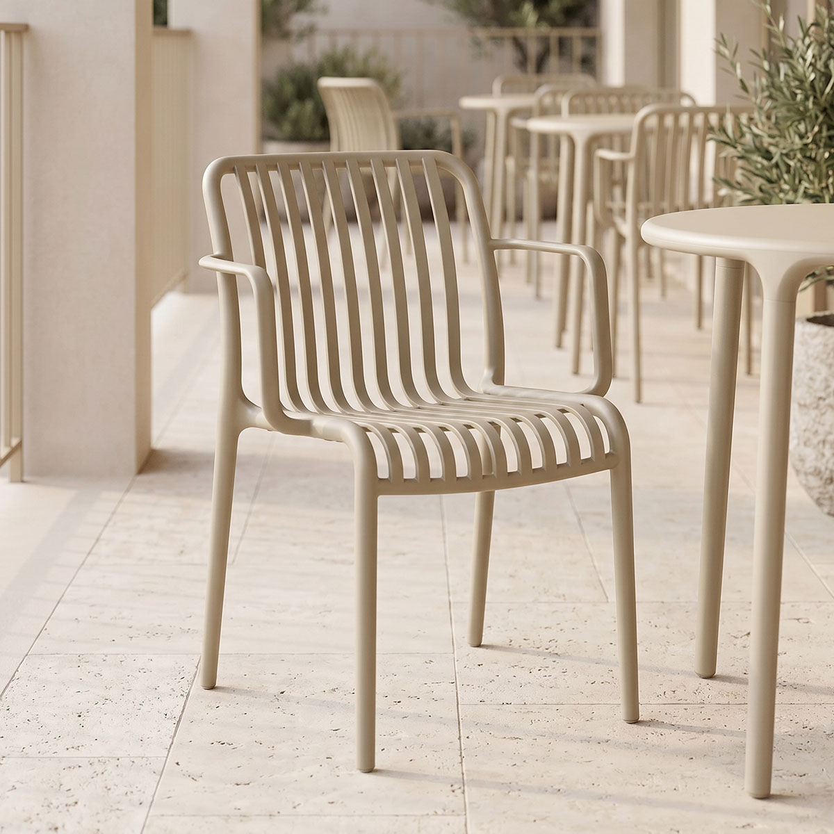product_pako_326-000053 Πολυθρόνα Zoi pp cappuccino 54x57.5x79εκ - Image 1