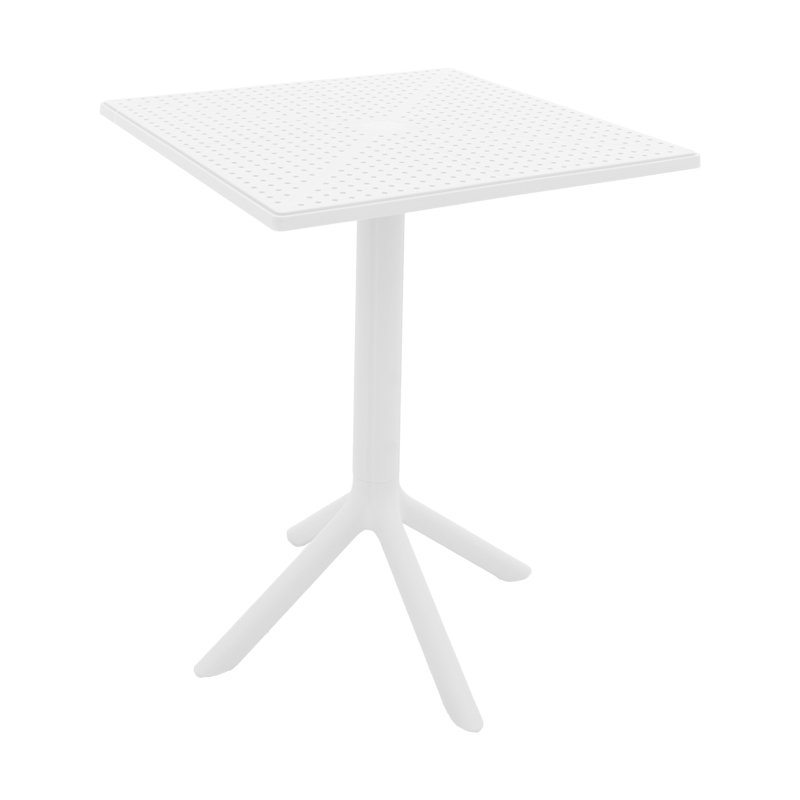 product_pako_326-000055 Τραπέζι Groovy pp διατρητο λευκό 60x60x76εκ - Image 1