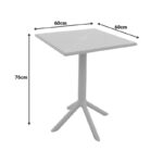 Τραπέζι Groovy pp διατρητο ανθρακί 60x60x76εκ - Image 4
