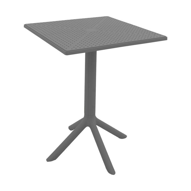 product_pako_326-000056 Τραπέζι Groovy pp διατρητο ανθρακί 60x60x76εκ - Image 1