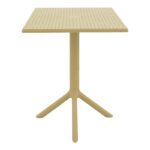 Τραπέζι Groovy pp διατρητο cappuccino 60x60x76εκ - Image 2