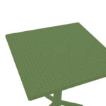Τραπέζι Groovy pp διατρητο σκούρο πράσινο 60x60x76εκ - Image 3