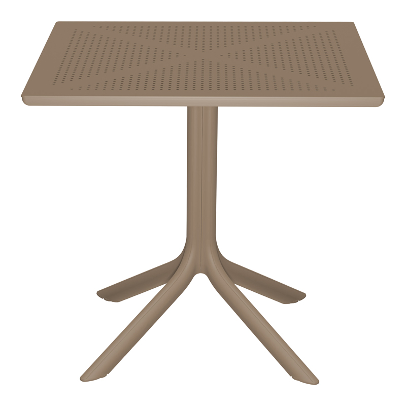 product_pako_326-000060 Τραπέζι Groovy διατρητο pp cappuccino 80x80x74εκ - Image 1