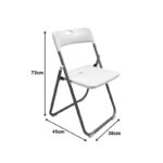 Καρέκλα catering-συνεδρίου πτυσσόμενη Edison λευκό 38x49x73εκ - Image 6