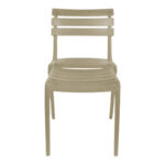 Καρέκλα Almea στοιβαζόμενη pp cappuccino 42.5x55.5x82εκ - Image 5