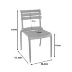 Καρέκλα Almea στοιβαζόμενη pp cappuccino 42.5x55.5x82εκ - Image 7
