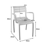 Πολυθρόνα Almea στοιβαζόμενη pp cappuccino 58x56x82εκ - Image 5