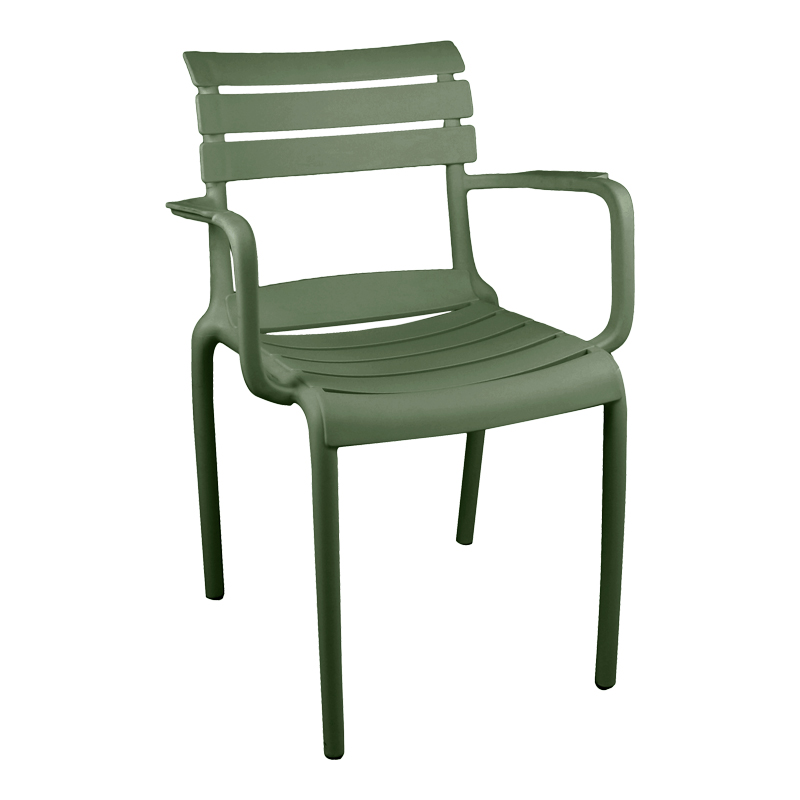 product_pako_326-000067 Πολυθρόνα Almea στοιβαζόμενη pp λαδί 58x56x82εκ - Image 1