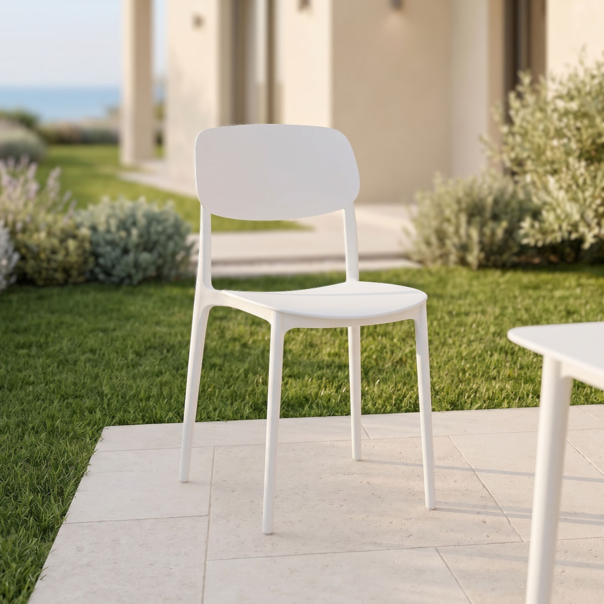 product_pako_326-000068 Καρέκλα Berdian στοιβαζόμενη pp λευκό 38x49x79εκ - Image 1