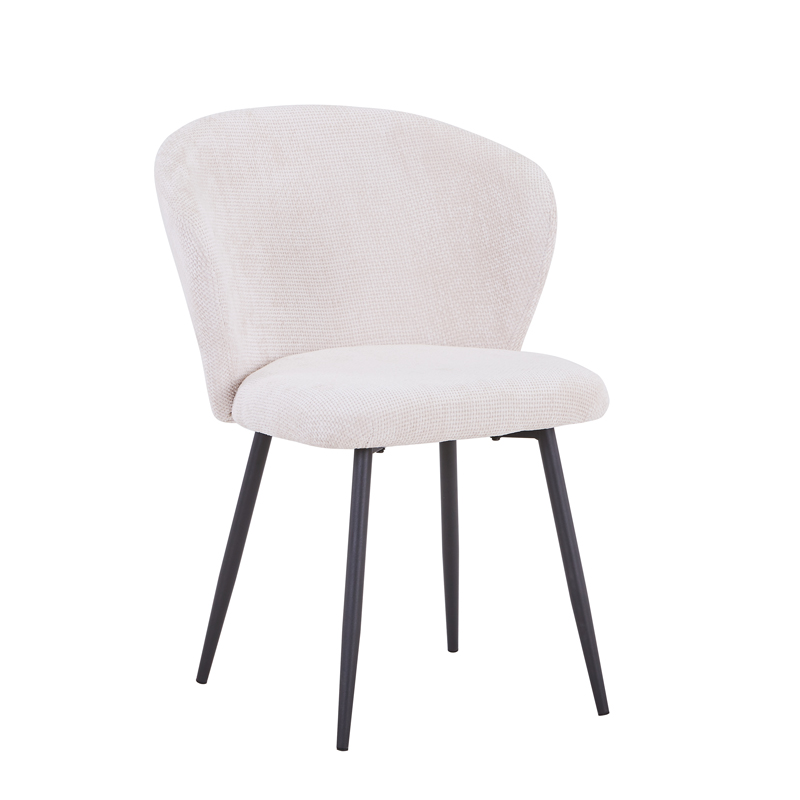 product_pako_327-000018 Καρέκλα Karg λευκό ύφασμα-πόδι μαύρο μέταλλο 57x62x80εκ - Image 1