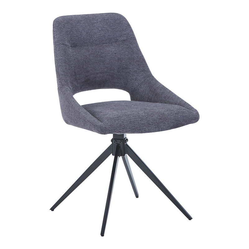 product_pako_327-000032 Καρέκλα περιστρεφόμενη Luciano I σε ανθρακί ύφασμα-πόδι μεταλλικό μαύρο 52.5x54x85εκ - Image 1