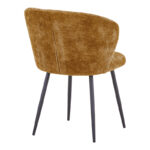 Καρέκλα Karg camel ύφασμα-πόδι μαύρο μέταλλο 57x62x80εκ (Σετ 2 τεμαχίων) - Image 2