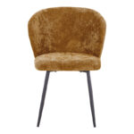 Καρέκλα Karg camel ύφασμα-πόδι μαύρο μέταλλο 57x62x80εκ (Σετ 2 τεμαχίων) - Image 4