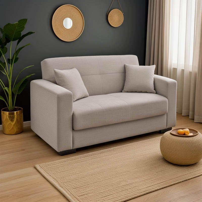 product_pako_328-000013 Καναπές-κρεβάτι με αποθηκευτικό χώρο διθέσιος Vox γκρι-μπεζ ύφασμα 154x82x83εκ - Image 1