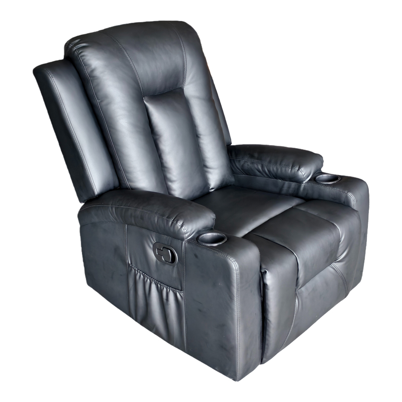 product_pako_331-000004 Πολυθρόνα relax Gessel PU σε μαύρη απόχρωση 80x90x98εκ - Image 1