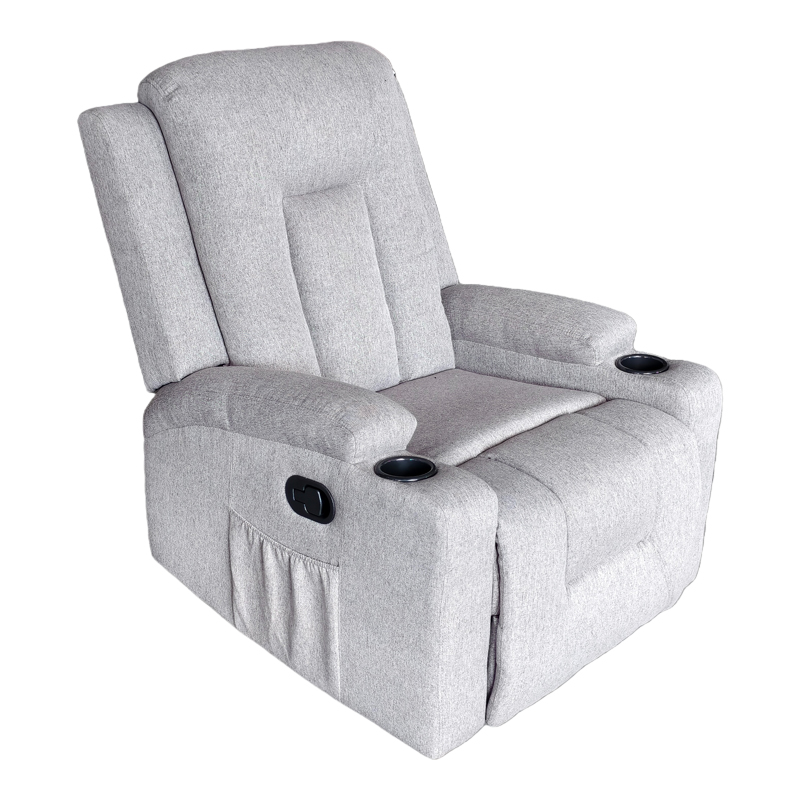 product_pako_331-000008 Πολυθρόνα relax Gessel ύφασμα σε γκρι-μπεζ 80x90x98εκ - Image 1