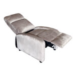 Πολυθρόνα relax Norva βελούδο σε γκρι απόχρωση 68.5x86x100εκ - Image 2