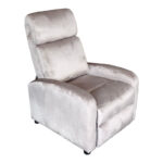 Πολυθρόνα relax Norva βελούδο σε γκρι απόχρωση 68.5x86x100εκ
