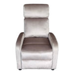 Πολυθρόνα relax Norva βελούδο σε γκρι απόχρωση 68.5x86x100εκ - Image 3