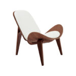 Πολυθρόνα Vilma PU μπεζ- plywood καρυδί 90x76.5x74.5εκ - Image 2