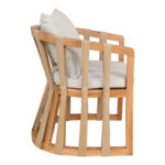 Πολυθρόνα Morani σκελετός teak ξύλο και ύφασμα σε φυσική απόχρωση 58x66x75εκ - Image 4