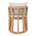 Πολυθρόνα Morani σκελετός teak ξύλο και ύφασμα σε φυσική απόχρωση 58x66x75εκ - Image 6