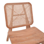 Πολυθρόνα Viborg φυσικό teak ξύλο-φυσικό rattan 60x75x87εκ - Image 8