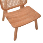 Πολυθρόνα Viborg φυσικό teak ξύλο-φυσικό rattan 60x75x87εκ - Image 9