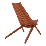 Πολυθρόνα Phoenox πτυσσόμενη φυσικό teak ξύλο 65x90x87εκ - Image 4
