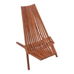 Πολυθρόνα Phoenox πτυσσόμενη φυσικό teak ξύλο 65x90x87εκ - Image 8