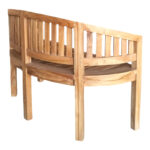 Καναπές διθέσιος Coren φυσικό teak ξύλο 130x61x87εκ - Image 3