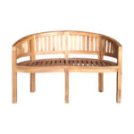 Καναπές διθέσιος Coren φυσικό teak ξύλο 130x61x87εκ - Image 4