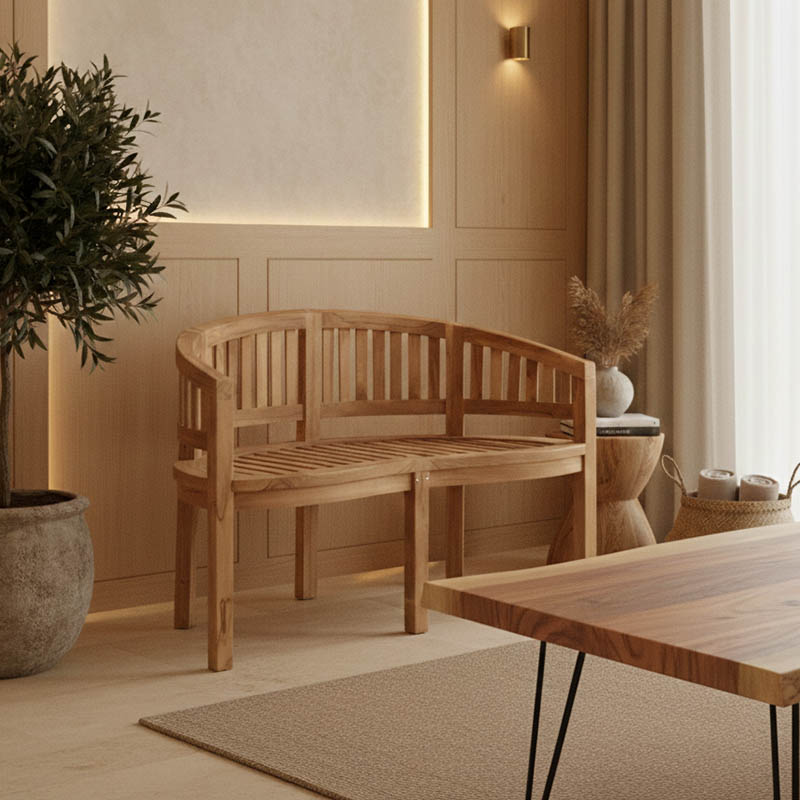 product_pako_335-000006 Καναπές διθέσιος Coren φυσικό teak ξύλο 130x61x87εκ - Image 1