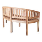Καναπές τριθέσιος Coren φυσικό teak ξύλο 150x61x87εκ - Image 3
