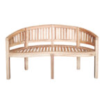 Καναπές τριθέσιος Coren φυσικό teak ξύλο 150x61x87εκ - Image 5