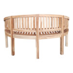Καναπές τριθέσιος Coren φυσικό teak ξύλο 150x61x87εκ - Image 6