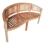 Καναπές τριθέσιος Coren φυσικό teak ξύλο 150x61x87εκ - Image 7