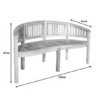 Καναπές τριθέσιος Coren φυσικό teak ξύλο 150x61x87εκ - Image 8