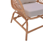 Πολυθρόνα Caxen φυσικό rattan-λευκό μαξιλάρι 72x63x75εκ - Image 9