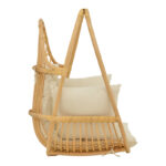 Κρεμαστή κούνια Jorg φυσικό rattan-κρεμ μαξιλάρι 80x59x105εκ - Image 4