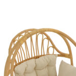 Κρεμαστή κούνια Jorg φυσικό rattan-κρεμ μαξιλάρι 80x59x105εκ - Image 6