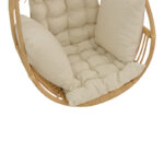 Κρεμαστή κούνια Jorg φυσικό rattan-κρεμ μαξιλάρι 80x59x105εκ - Image 7