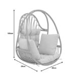 Κρεμαστή κούνια Jorg φυσικό rattan-κρεμ μαξιλάρι 80x59x105εκ - Image 8