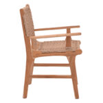 Πολυθρόνα Sponze σκελετός teak ξύλο- pe σχοινί σε φυσική απόχρωση 54x60x86εκ - Image 5