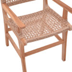 Πολυθρόνα Sponze σκελετός teak ξύλο- pe σχοινί σε φυσική απόχρωση 54x60x86εκ - Image 9